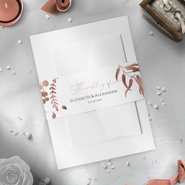 Spring Wedding Invitation Belly Band Wildflower (Creator Uploaded)