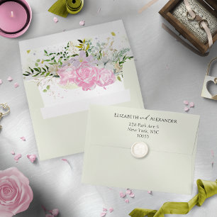 Spring Wedding Invitation Envelope Wildflower