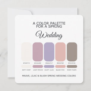 Spring Wedding Palette 2026 Card
