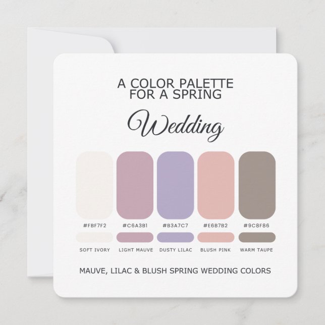 Spring Wedding Palette 2026 Card (Front)