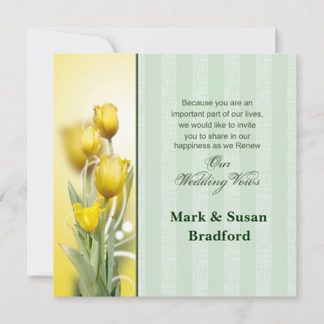 Spring Wedding Renewal Invitations (Front)