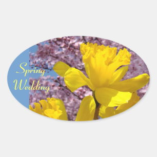 Spring Wedding stickers Invitations Floral seals