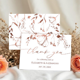 Spring Wedding Thank You Card Wildflower