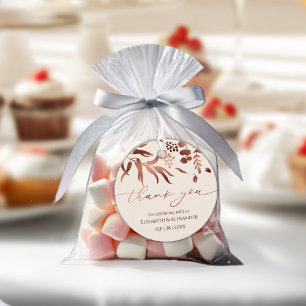 Spring Wedding thank you Sticker Wildflower Favour Tags