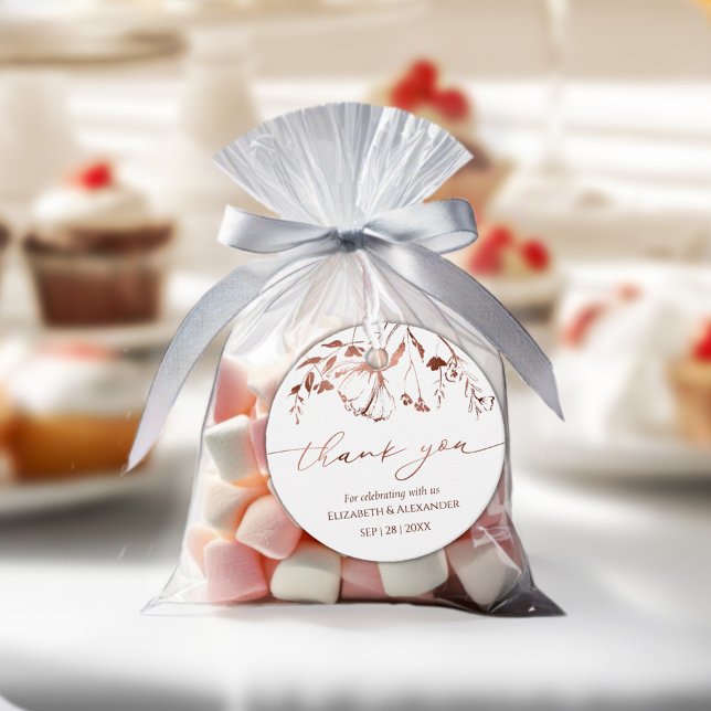 Spring Wedding thank you Sticker Wildflower Favour Tags (Creator Uploaded)