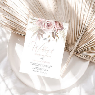 Spring Wedding Time: Dusty Rose & Blush Invitation