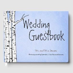 Spring Whimsical Birch Tree Guest Book