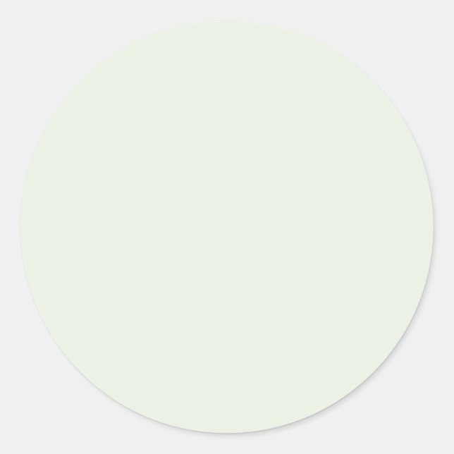 Spring Whisper Green Solid Colour Classic Round Sticker (Front)