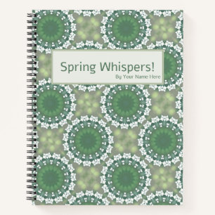 Spring Whispers Abstract Floral Art Personalised Notebook