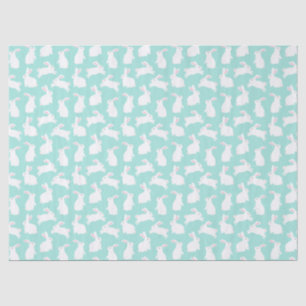 Spring White Bunnies Pattern  Tissue Paper
