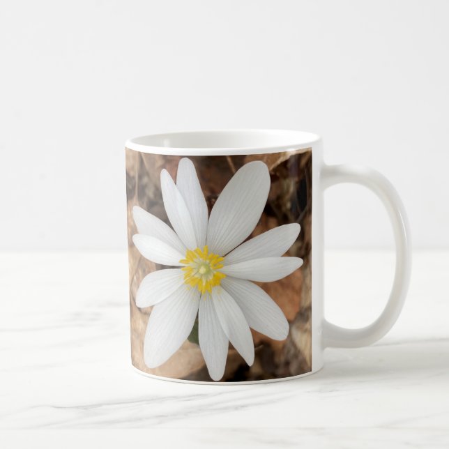 Spring White Flower Photo Mug (Right)