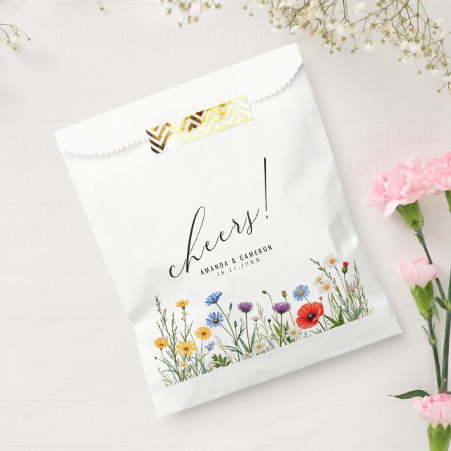 Spring Wild Flower Meadow Wedding  Favour Bag (Sealed)