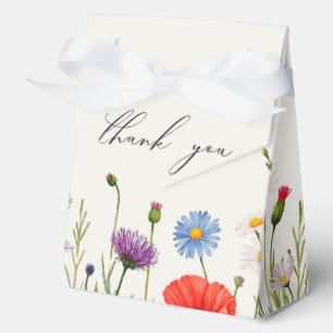 Spring Wild Flower Meadow  Wedding  Favour Box