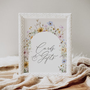 Spring Wildflower Baby Shower Cards and Gifts Poster