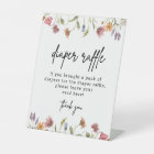 Spring Wildflower Baby Shower Diaper Raffle Sign
