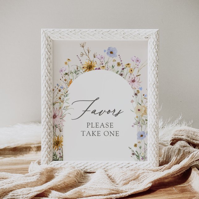 Spring Wildflower Baby Shower Favours Sign (Creator Uploaded)