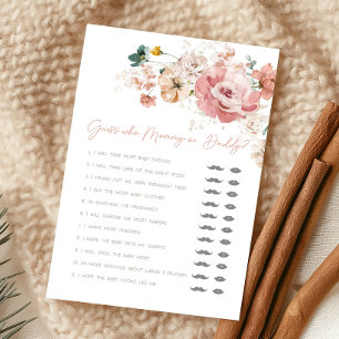 Spring Wildflower Baby Shower Guess Who Game