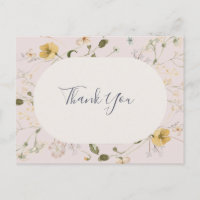 Spring Wildflower | Blush Wedding Thank You