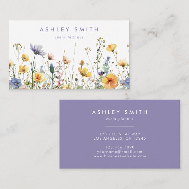 Spring Wildflower Business Card (Front/Back)