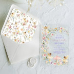 Spring Wildflower Fairy First 1st Birthday Acrylic Invitations<br><div class="desc">This delightful invitation features magical forest fairies,  surrounded by lush,  delicate flowers and greenery. The soft color scheme creates a whimsical and dreamy atmosphere,  perfect for your baby girl's fairy first birthday!</div>