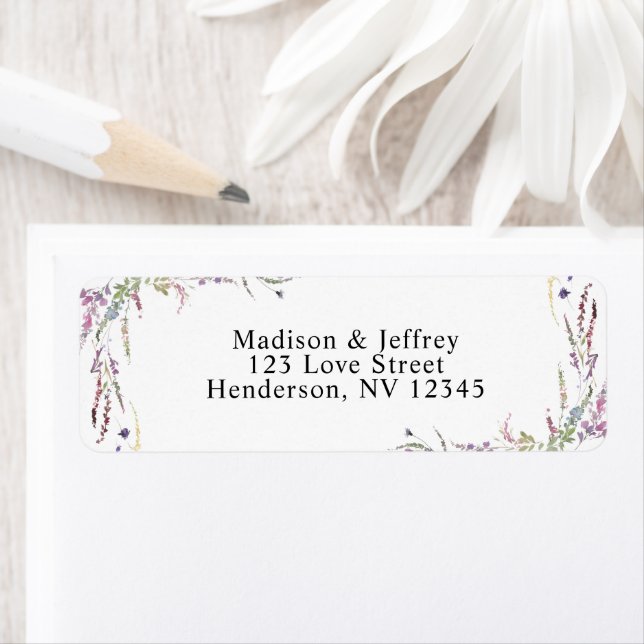 Spring Wildflower Floral Return Address Return Address Label (Insitu)