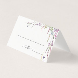 Spring Wildflower Floral Wedding Place Card