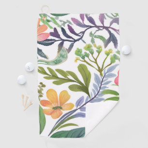 Spring Wildflower Florals   Flower Fields  Golf Towel