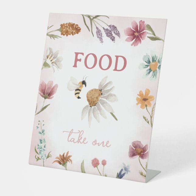 Spring Wildflower Food Pedestal Sign (Front)
