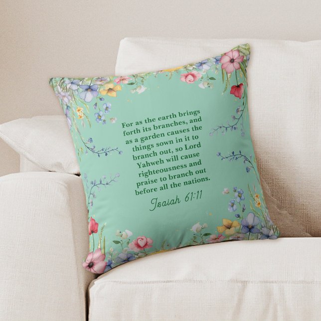 Spring Wildflower Garden Bible Verse Cushion (Creator Uploaded)