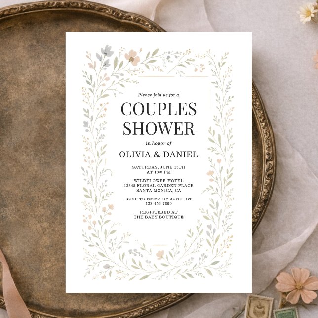Spring Wildflower Garden Couples Shower Invitation (Creator Uploaded)
