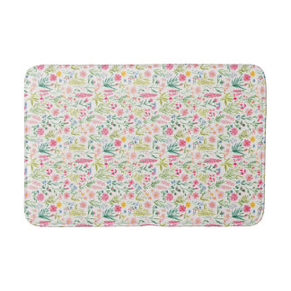 Spring Wildflower Garden Floral Bath Mat