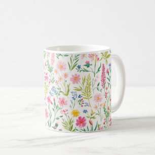 Spring Wildflower Garden Floral Coffee Mug
