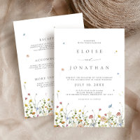 Spring Wildflower Garden Floral Minimalist Wedding