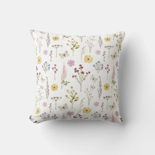 Spring Wildflower Greenery Meadow Flower Garden Cushion