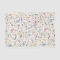Spring Wildflower Handwriting Script Decoupage