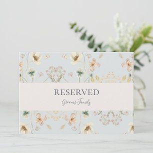 Spring Wildflower Light Blue Reserved Sign