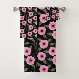 Spring Wildflower Meadow Flower Garden Greenery Bath Towel Set