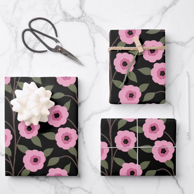 Spring Wildflower Meadow Flower Garden Greenery Wrapping Paper Sheet (Front)