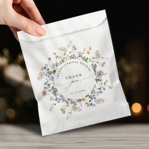 Spring Wildflower Meadow Garden Bridal Shower Favour Bag