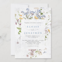 Spring Wildflower Meadow Garden QR Code Wedding  