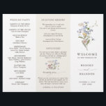 Spring Wildflower Meadow Garden Wedding Program<br><div class="desc">Capture the beauty of nature on your special day with our exquisite wildflower watercolor wedding program. Elegant, unique, and blooming with love. Use the text fields to personalise your design with your own wording and details. If you want to change the font style, colour or text placement, simply click the...</div>