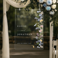 Spring Wildflower Meadow Garden Wedding Welcome
