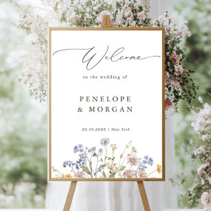 Spring Wildflower Meadow Garden Wedding Welcome  F Poster