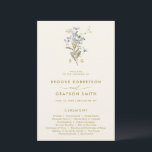 Spring Wildflower Meadow Gold Wedding Program<br><div class="desc">Capture the beauty of nature on your special day with our exquisite wildflower watercolor wedding program. Elegant, unique, and blooming with love. Use the text fields to personalise your design with your own wording and details. If you want to change the font style, colour or text placement, simply click the...</div>