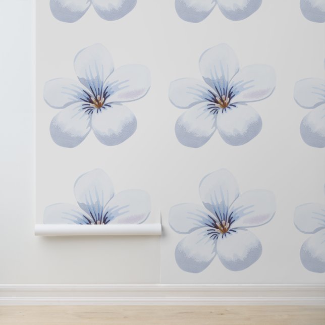 Spring Wildflower Meadow Textured Wallcovering Wallpaper (Application)