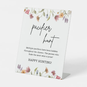 Spring Wildflower Pacifier Hunt Game Sign