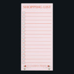 Spring Wildflower Poppy Floral Shopping List Magnetic Notepad<br><div class="desc">Stay organised and add a touch of elegance to your shopping routine with our Wildflower Poppy Flower Personalised Shopping List Magnetic Notepad. Featuring captivating watercolor art, this magnetic notepad combines functionality with artistic beauty. Personalise it with your name or the names of your loved ones for a unique and thoughtful...</div>
