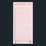 Spring Wildflower Poppy Floral Shopping List Magnetic Notepad<br><div class="desc">Stay organised and add a touch of elegance to your shopping routine with our Wildflower Poppy Flower Personalised Shopping List Magnetic Notepad. Featuring captivating watercolor art, this magnetic notepad combines functionality with artistic beauty. Personalise it with your name or the names of your loved ones for a unique and thoughtful...</div>