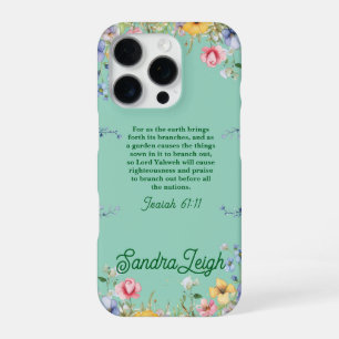 Spring Wildflower Psalm 92:13 Scripture iPhone 16 Pro Case