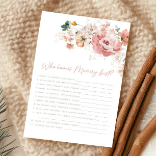 Spring Wildflower Shower Who Knows Mommy Game